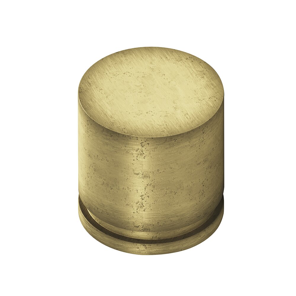 Colonial Bronze 1 1/4" Knob in Distressed Antique Brass