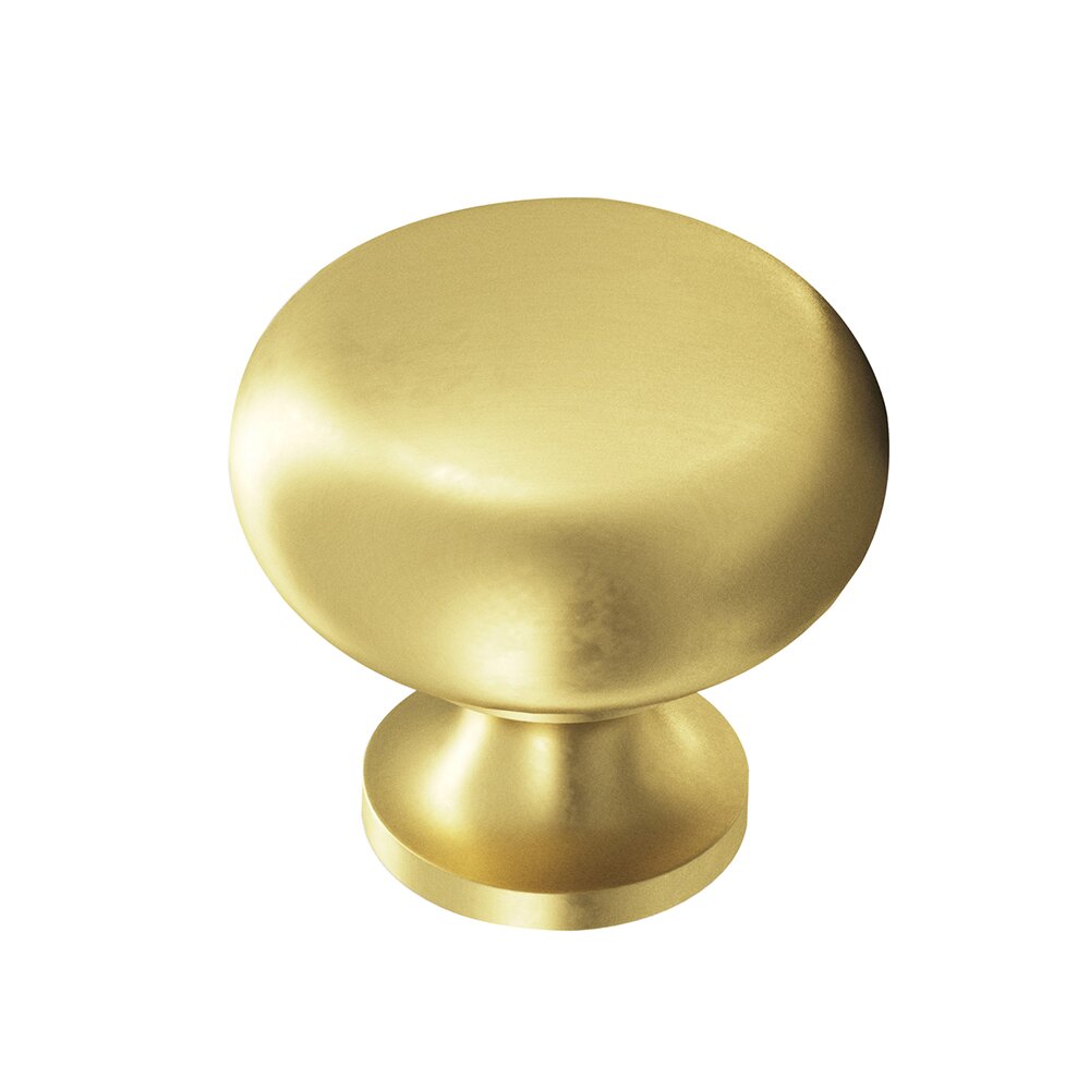 Colonial Bronze 1" Knob in Matte Satin Brass
