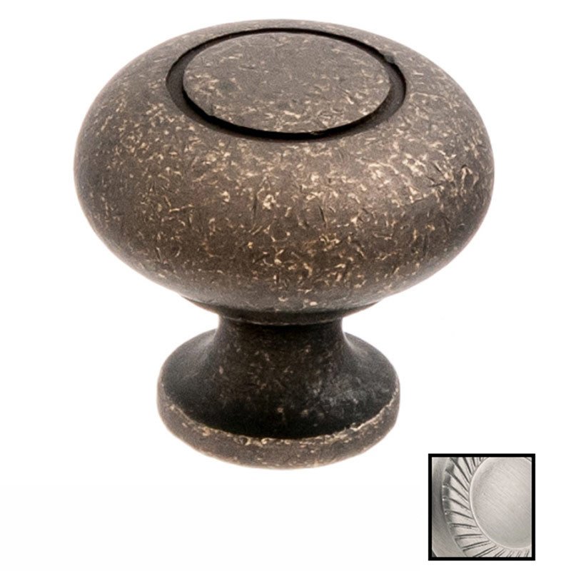 Colonial Bronze 1 1/4" Knob in Matte Satin Chrome