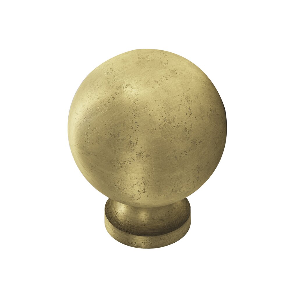 Colonial Bronze 1" Knob in Distressed Antique Brass