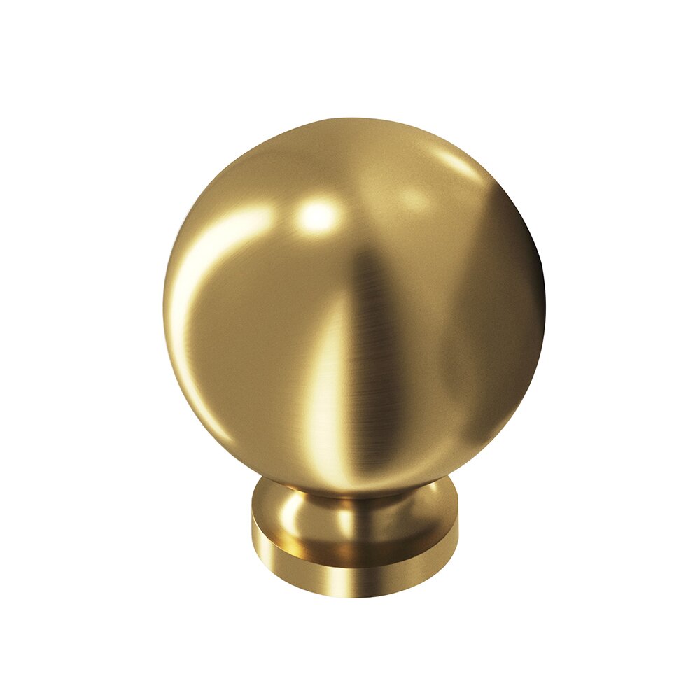 Colonial Bronze 1 1/4" Knob In Unlacquered Satin Brass