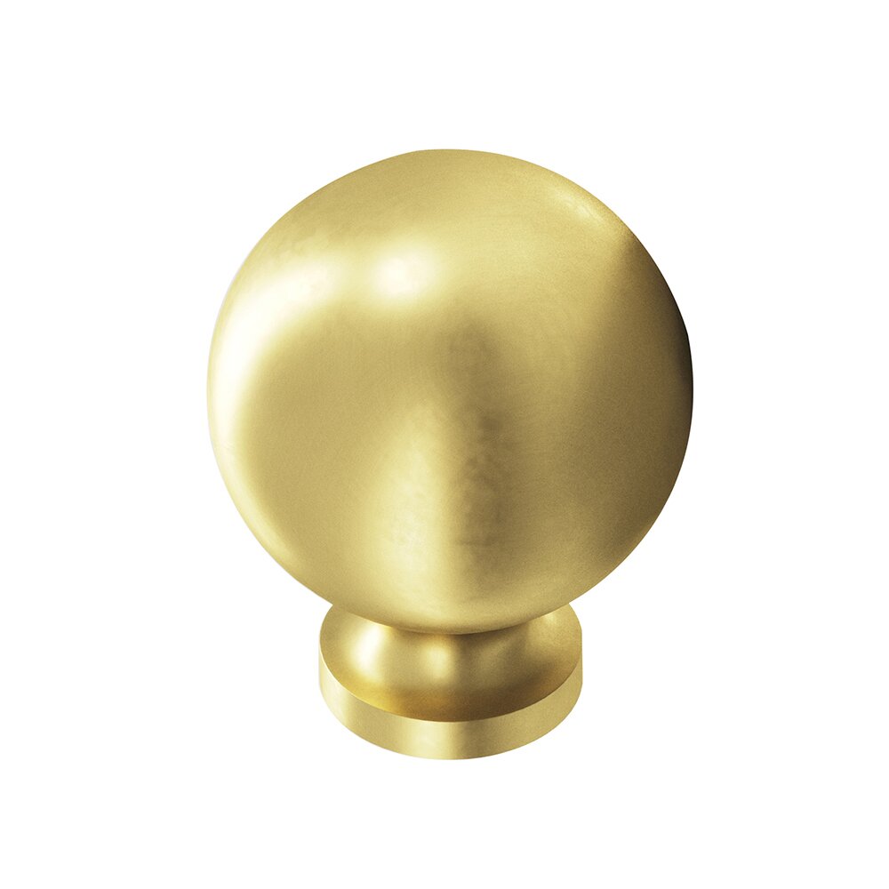 Colonial Bronze 1 1/4" Ball Knob in Matte Satin Brass
