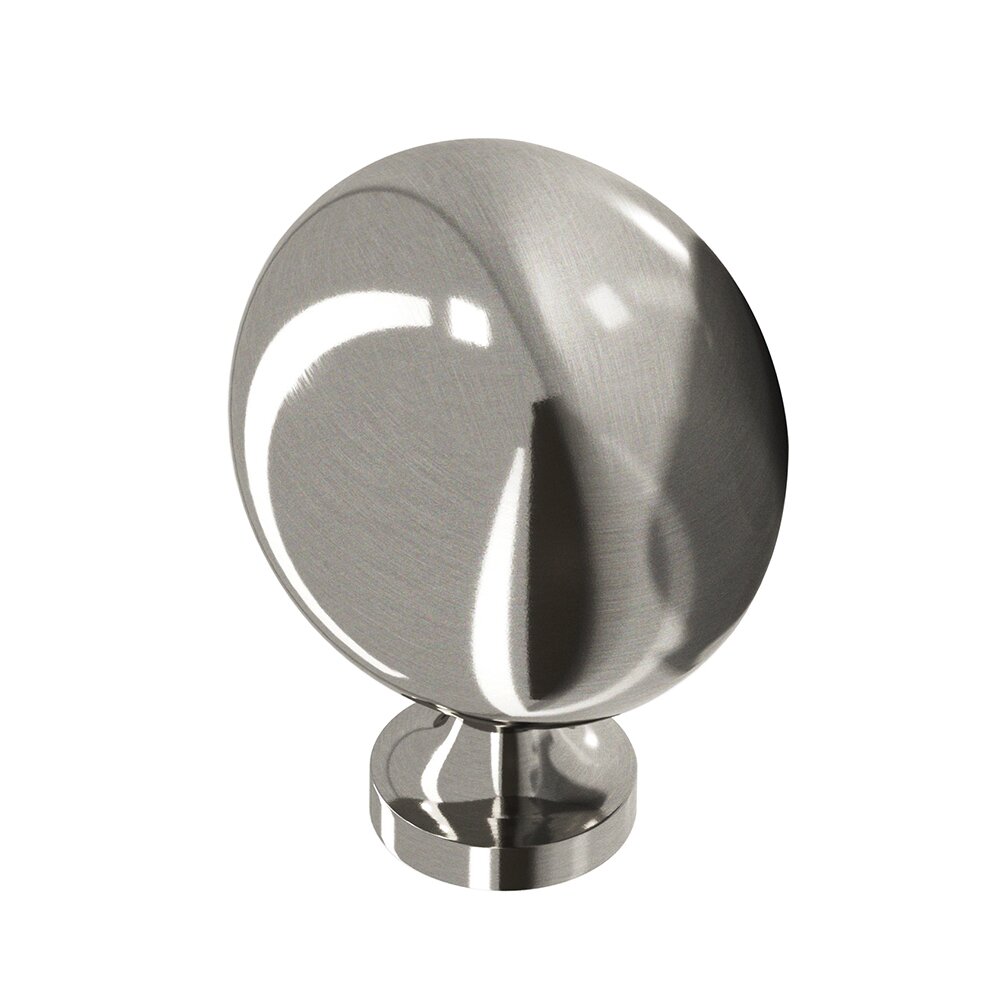 Colonial Bronze 1 1/4" Oval Knob in Nickel Stainless