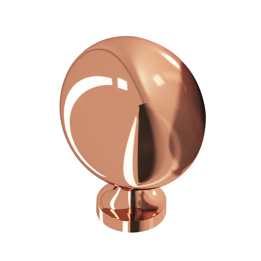 Colonial Bronze Oval 1 X 1 1/4" Knob In Polished Copper