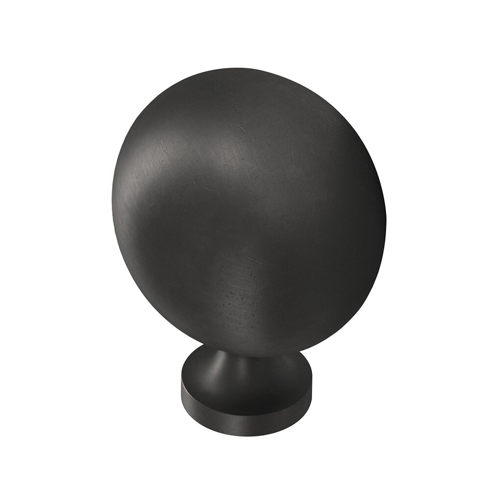Colonial Bronze Oval 1 X 1 1/4" Knob In Distressed Black