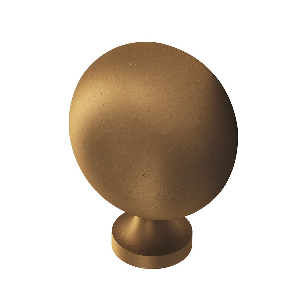 Colonial Bronze 1 1/4" Oval Knob in Distressed Statuary Bronze
