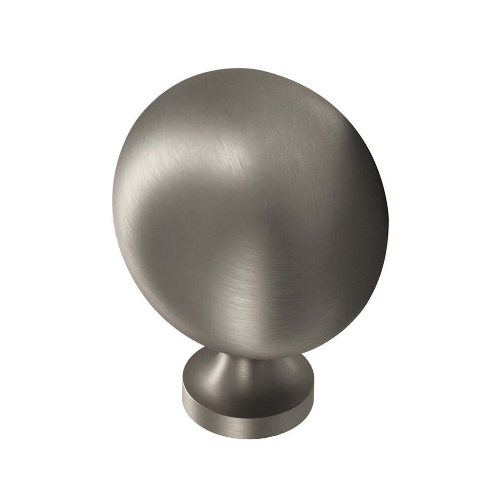 Colonial Bronze Oval 1 X 1 1/4" Knob In Matte Pewter