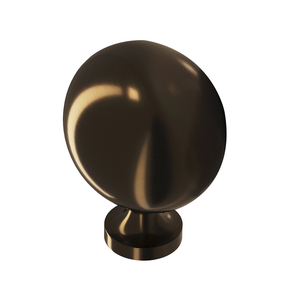Colonial Bronze 1 1/2" Long Oval Knob In Unlacquered Oil Rubbed Bronze