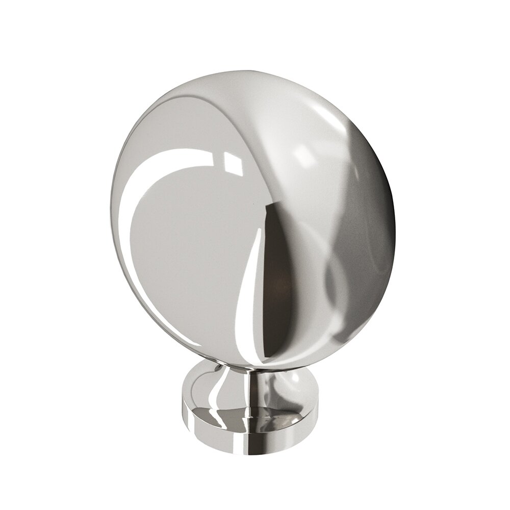 Colonial Bronze 1 1/2" Long Oval Knob In Polished Nickel