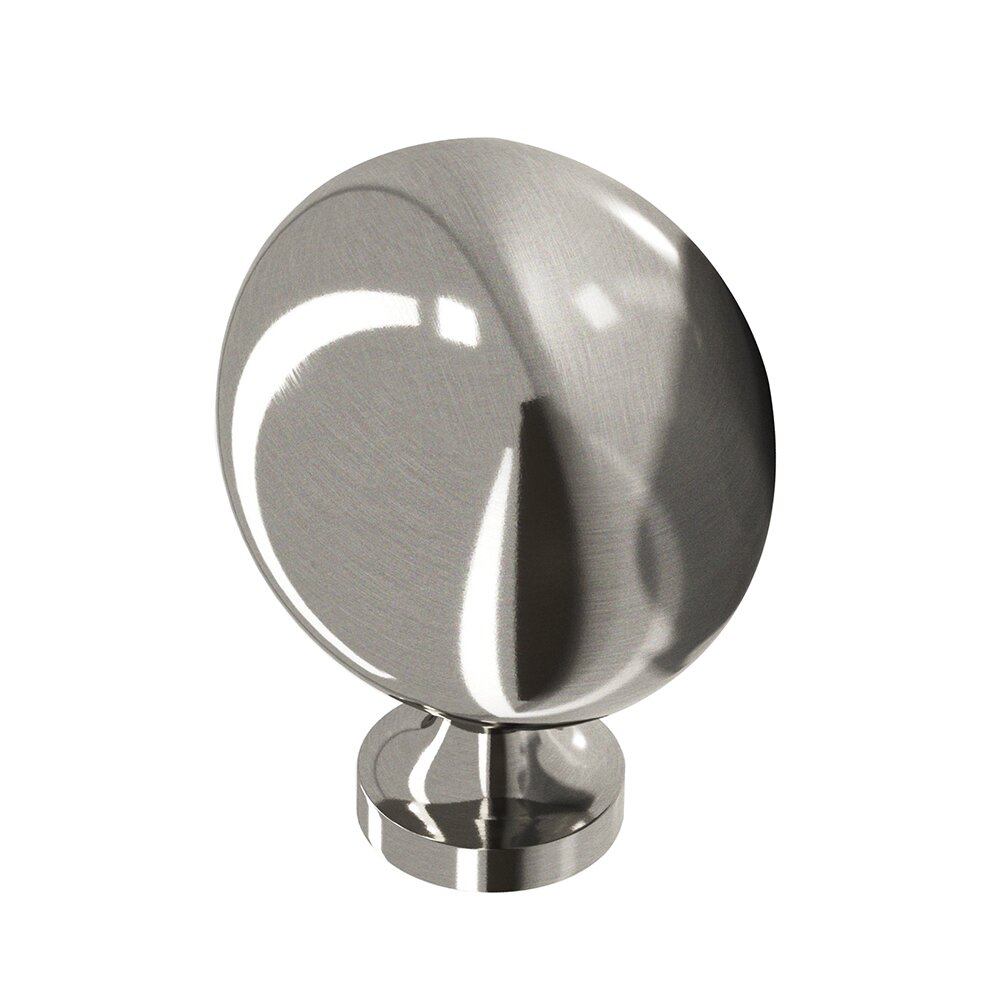 Colonial Bronze 1 1/2" Long Oval Knob in Nickel Stainless