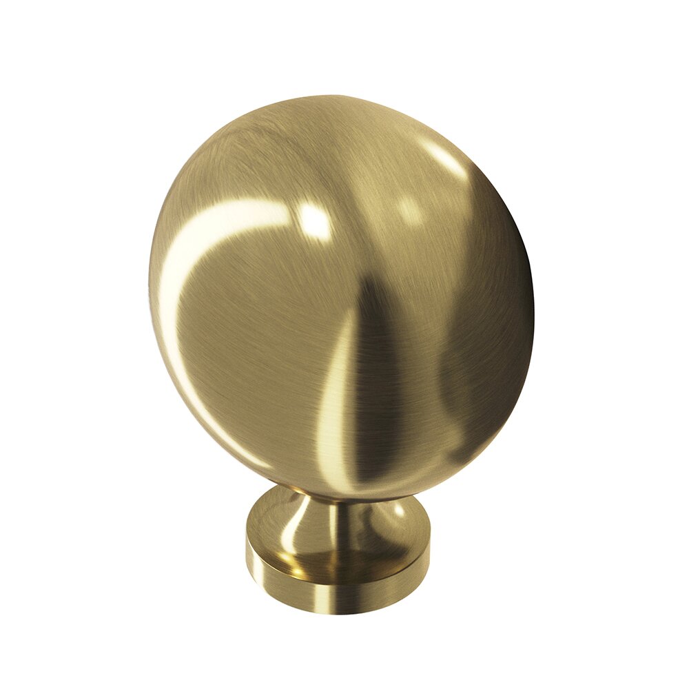 Colonial Bronze 1 1/2" Long Oval Knob In Antique Brass