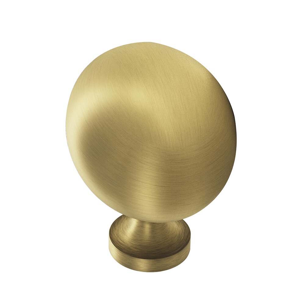 Colonial Bronze 1 1/2" Long Oval Knob in Matte Antique Brass
