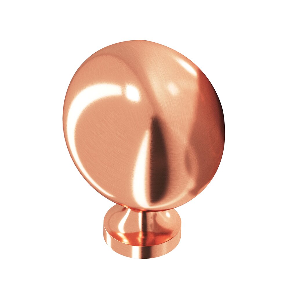 Colonial Bronze 1 1/2" Long Oval Knob in Satin Copper