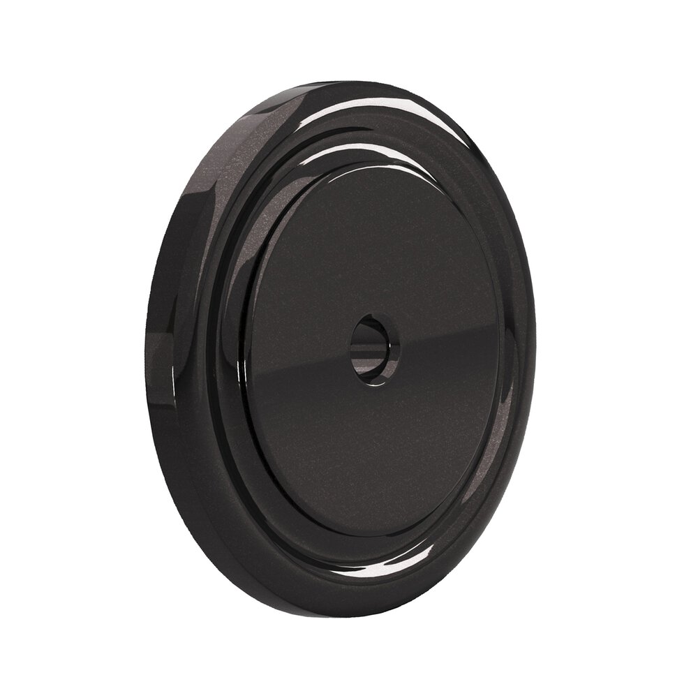 Colonial Bronze 1 3/4" Round Backplate in Satin Black