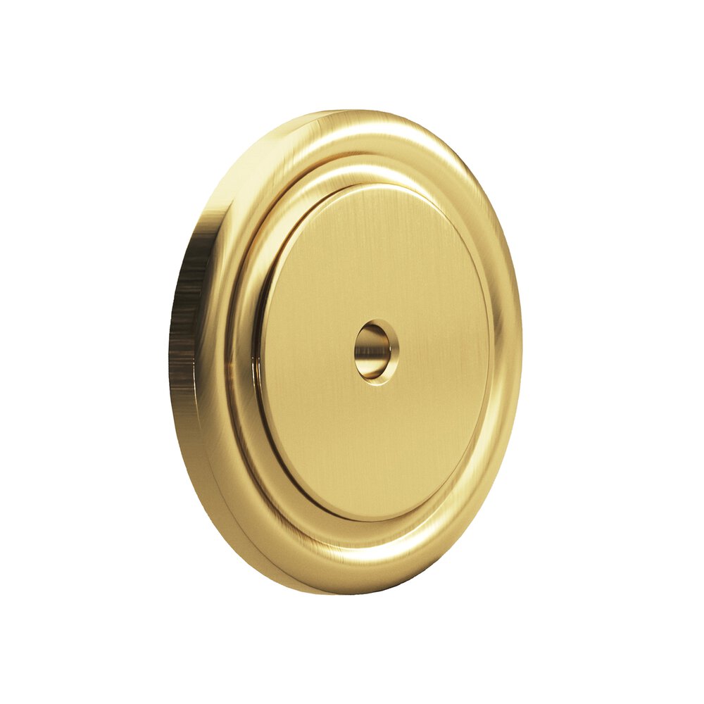 Colonial Bronze 1 1/2" Round Backplate in Satin Brass