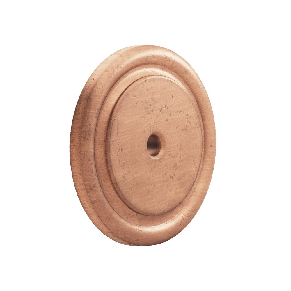 Colonial Bronze 1 1/2" Round Backplate in Distressed Antique Copper