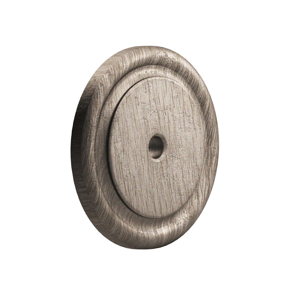 Colonial Bronze 1 1/2" Round Backplate in Distressed Pewter