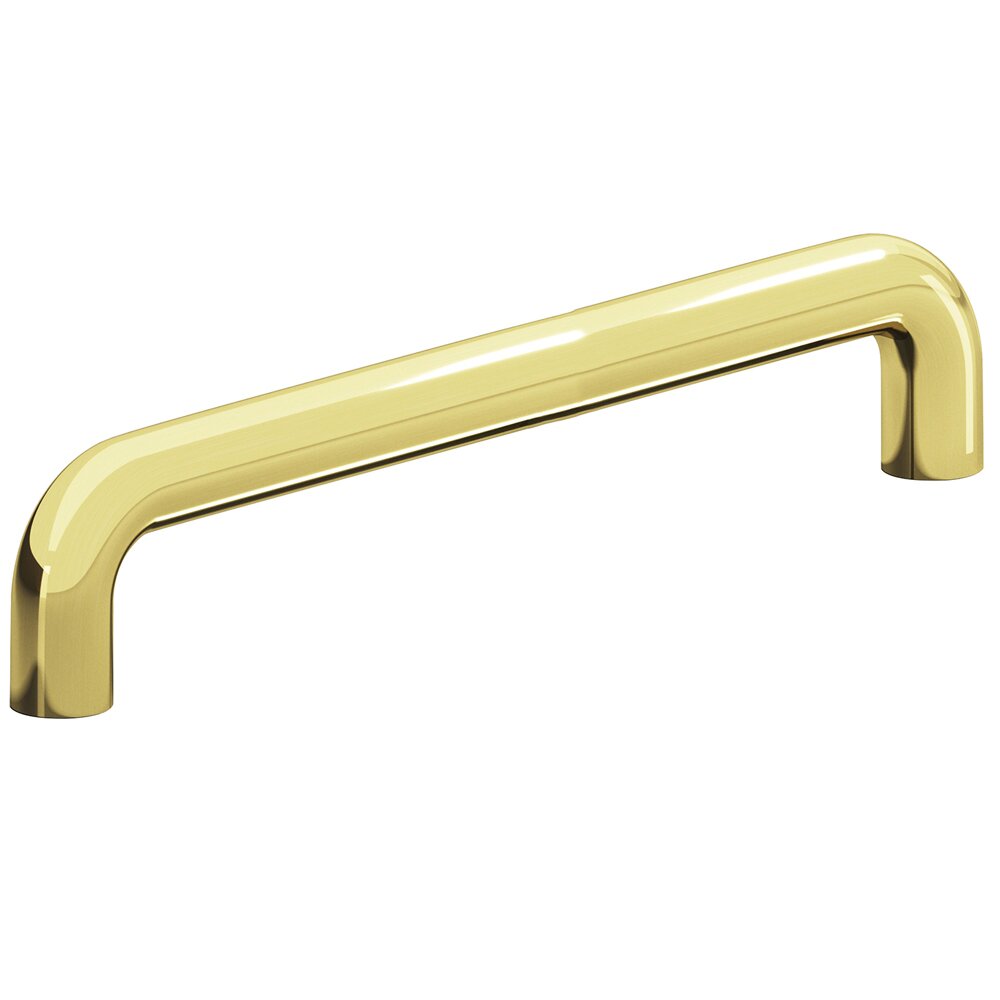 Colonial Bronze 6" Centers Thru Bolt Pull in Unlacquered Polished Brass