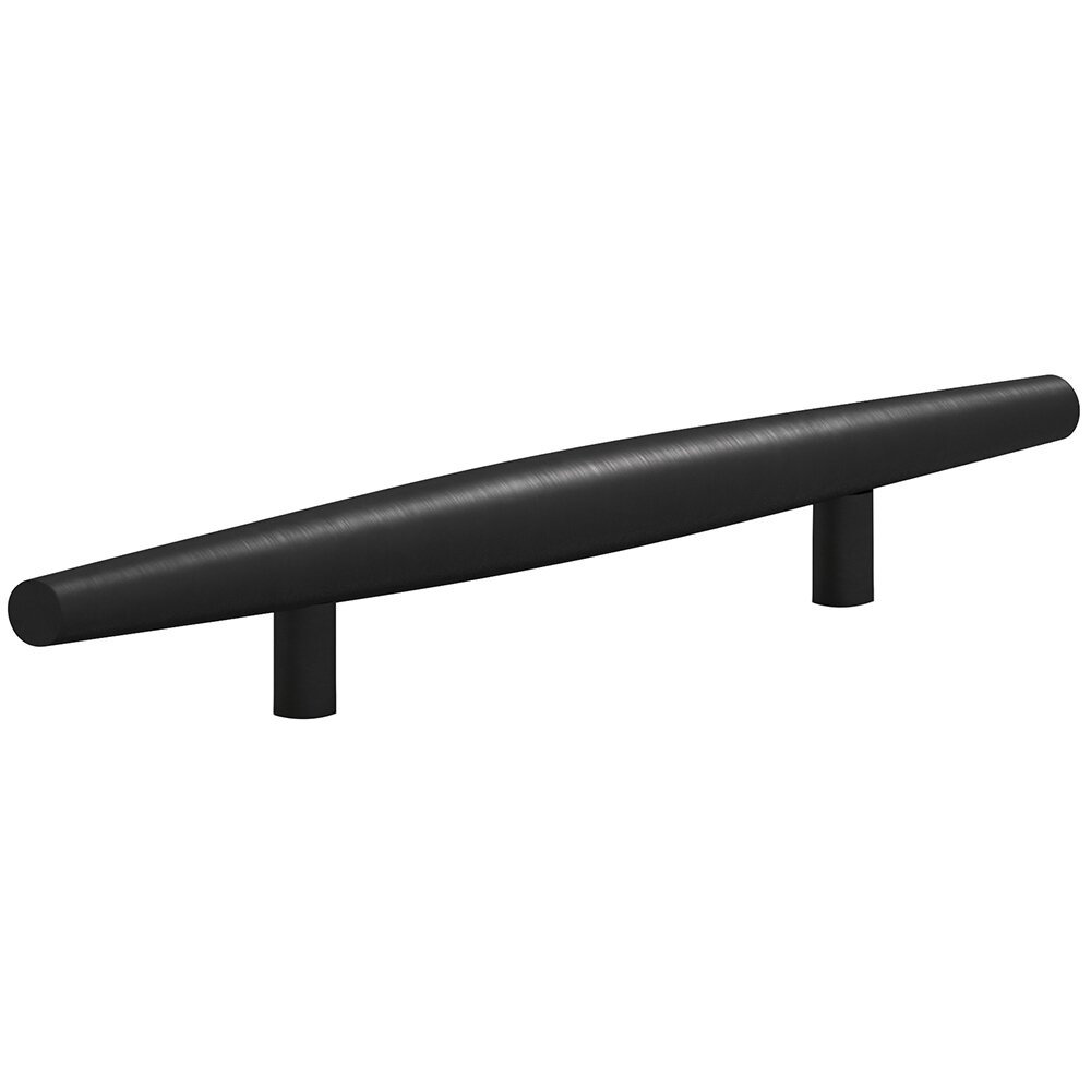 Colonial Bronze 6" Centers Cigar Shaped Appliance Pull in Matte Satin Black
