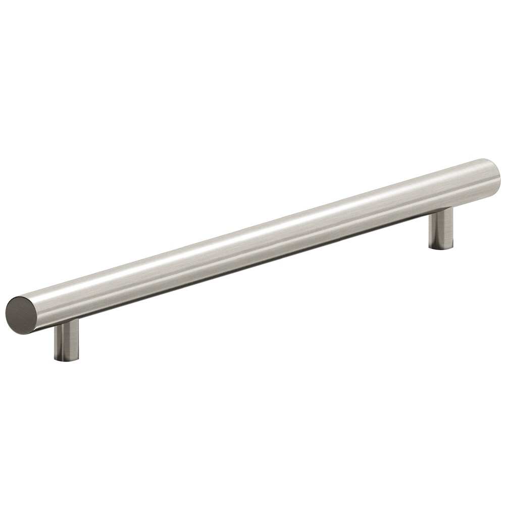 Colonial Bronze 10" Centers Appliance Pull with Bullnose Ends in Satin Nickel