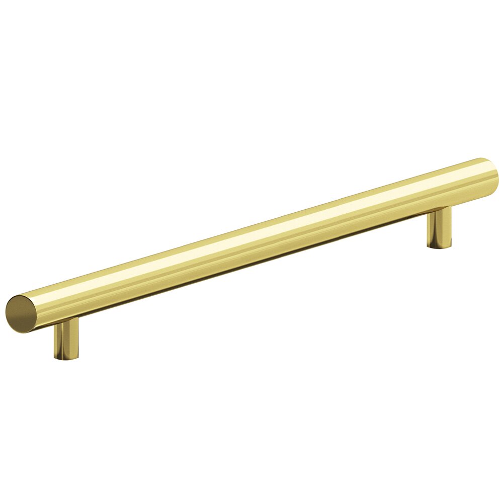 Colonial Bronze 10" Centers Thru Bolt Pull in Unlacquered Polished Brass