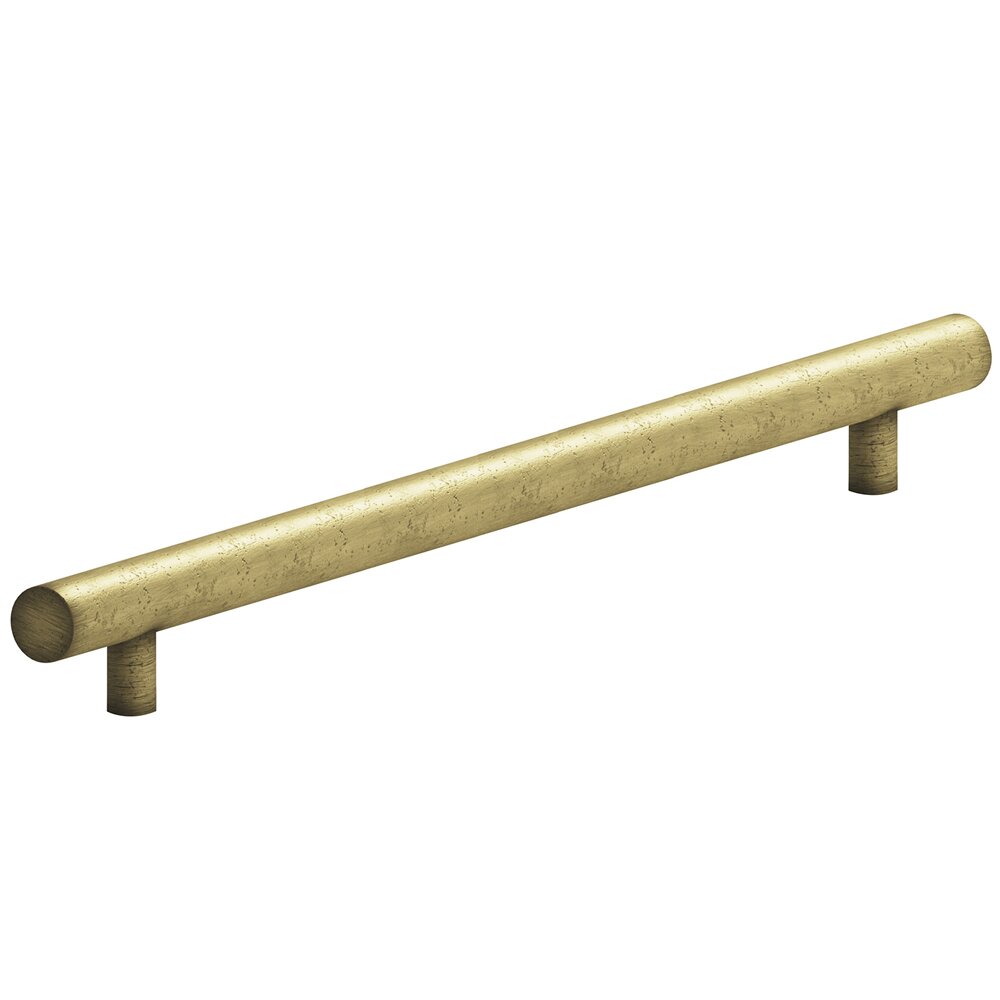 Colonial Bronze 10" Centers Appliance Pull with Bullnose Ends in Distressed Antique Brass