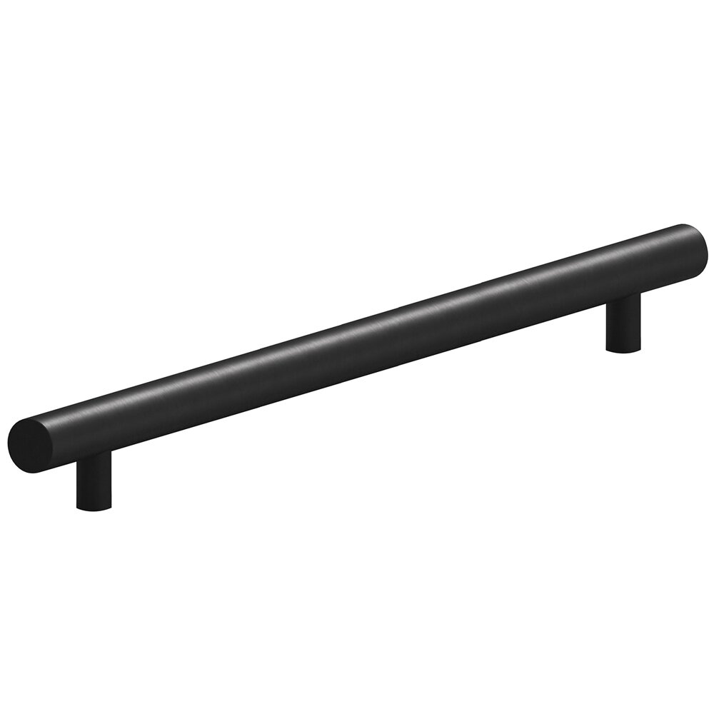 Colonial Bronze 10" Centers Appliance Pull with Bullnose Ends in Matte Satin Black