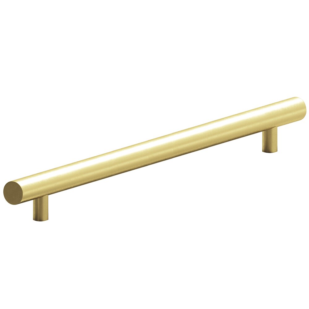 Colonial Bronze 10" Centers Appliance Pull with Bullnose Ends in Matte Satin Brass