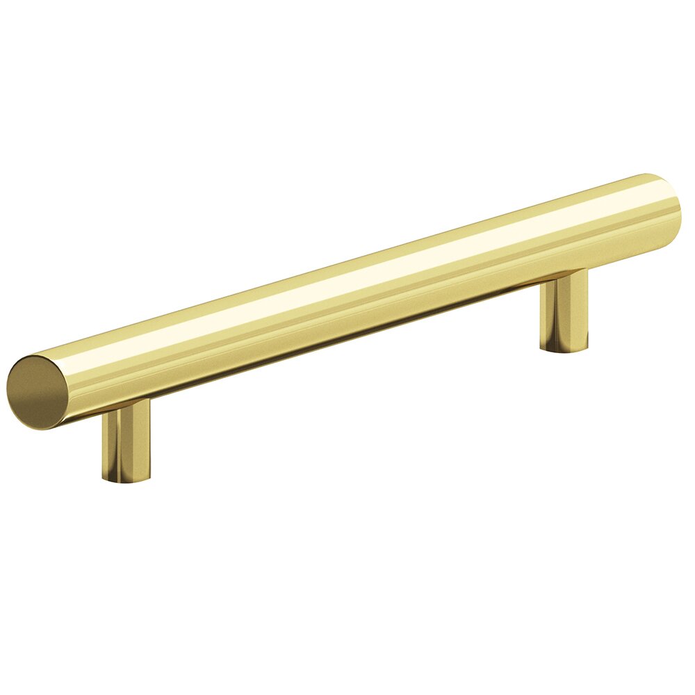 Colonial Bronze 6" Centers Thru Bolt Pull in Polished Brass