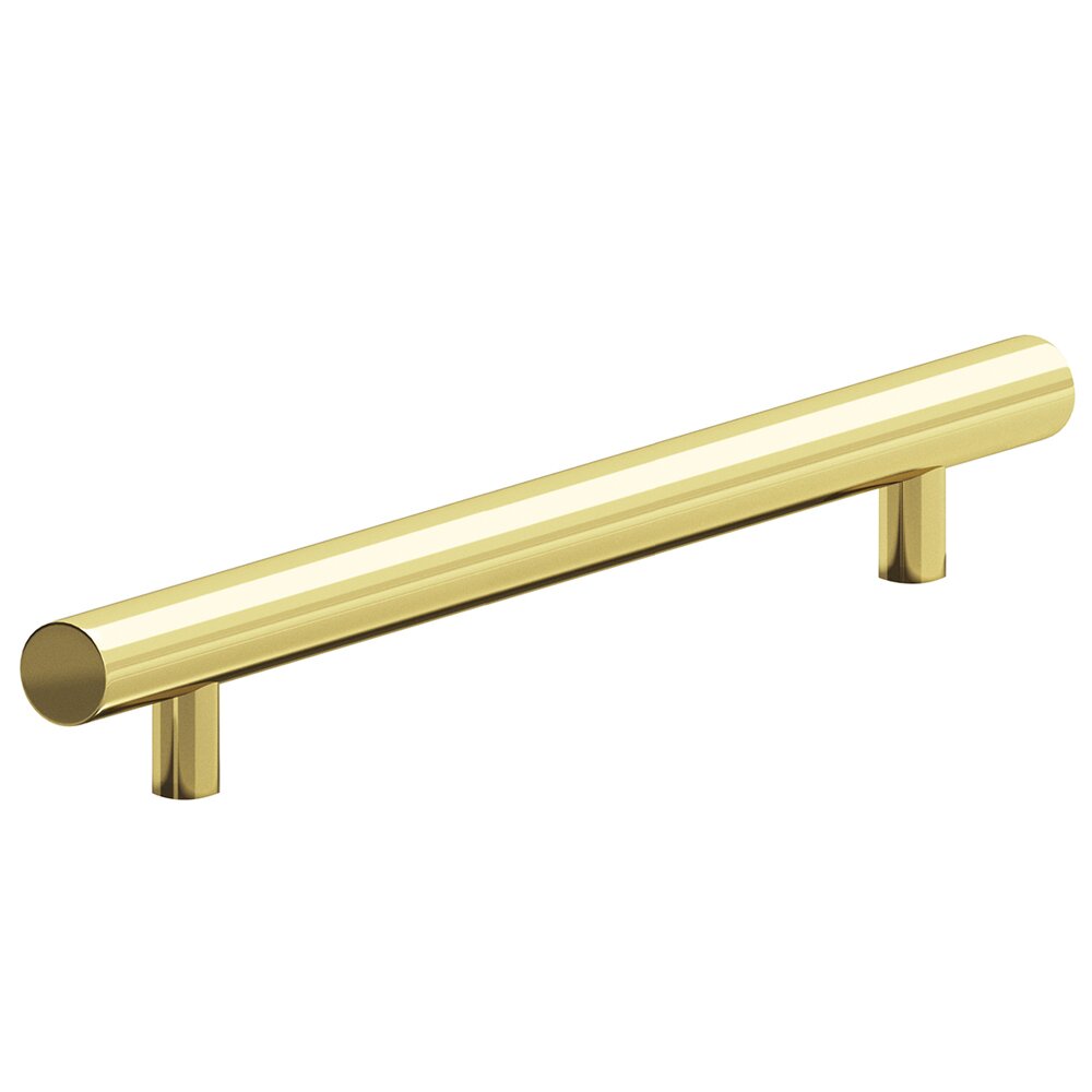 Colonial Bronze 8" Centers Thru Bolt Pull in Polished Brass