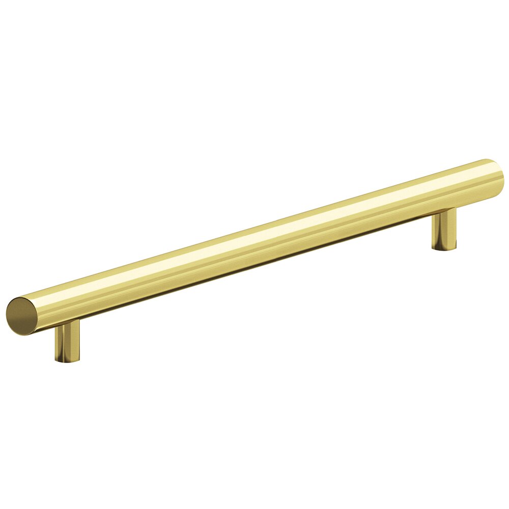 Colonial Bronze 18" Centers Thru Bolt Pull in Unlacquered Polished Brass