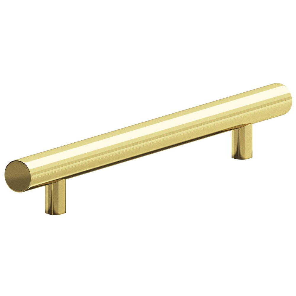 Colonial Bronze 6" Centers Thru Bolt Pull in Polished brass