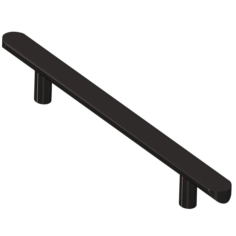 Colonial Bronze 8" Centers Half Round Appliance Pull in Satin Black