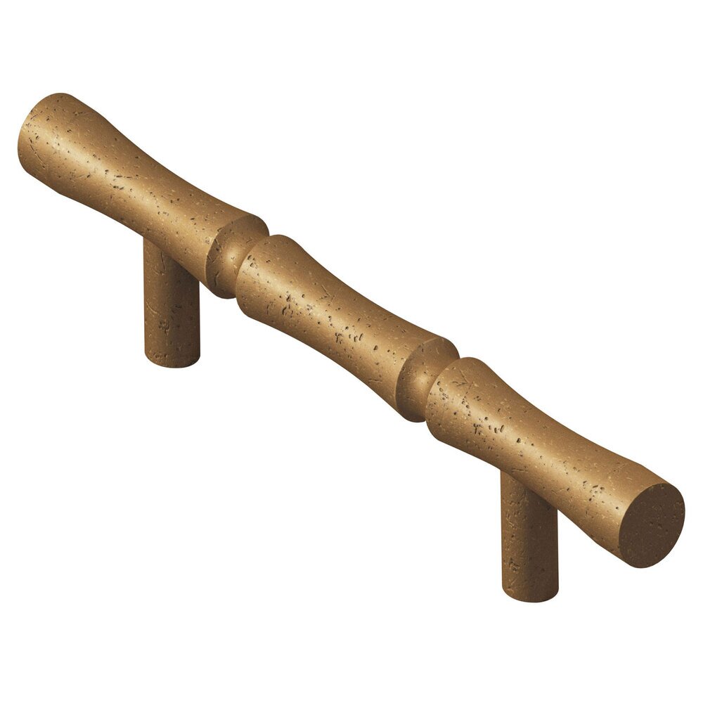 Colonial Bronze 3" Centers Bamboo Pull in Distressed Statuary Bronze