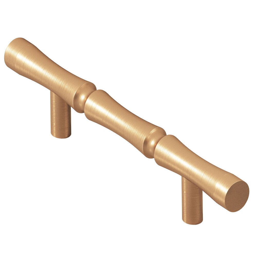 Colonial Bronze 3" Centers Bamboo Pull in Matte Satin Bronze