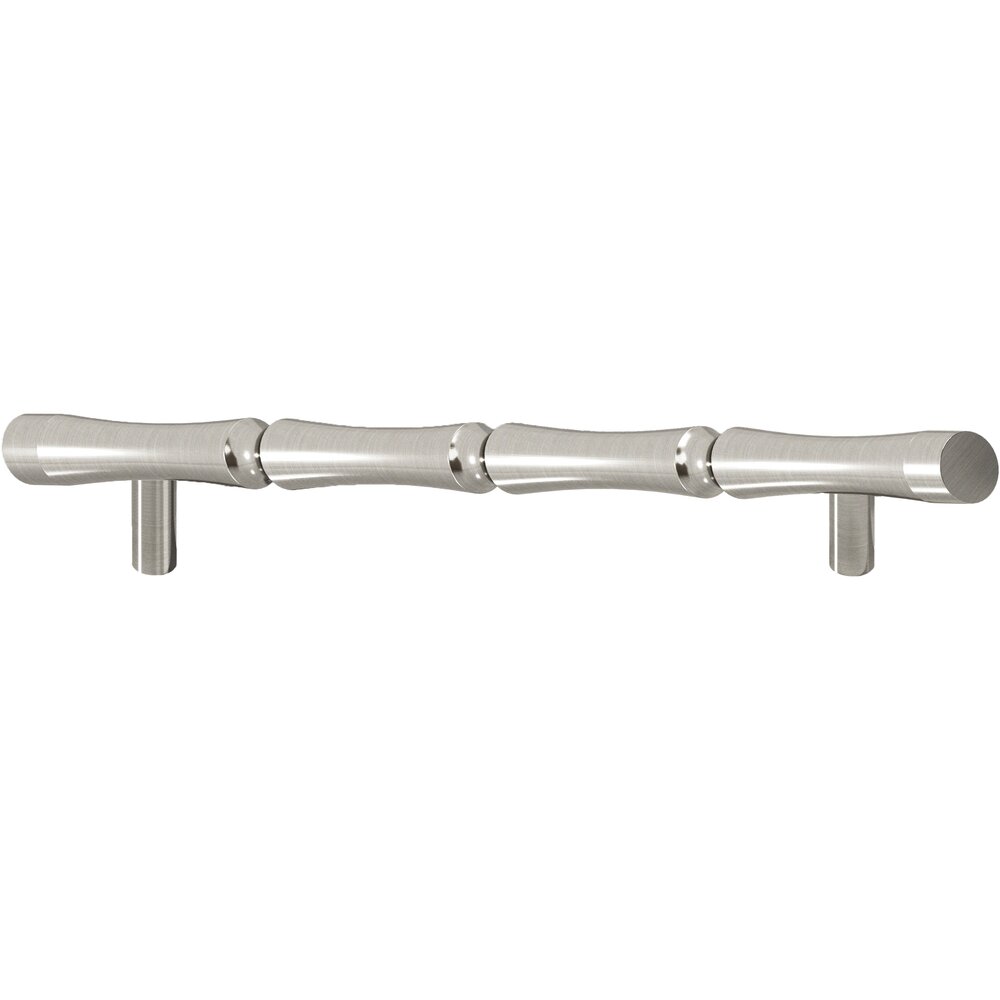 Colonial Bronze 9 1/2" Centers Bamboo Thru Bolt Pull in Satin Nickel
