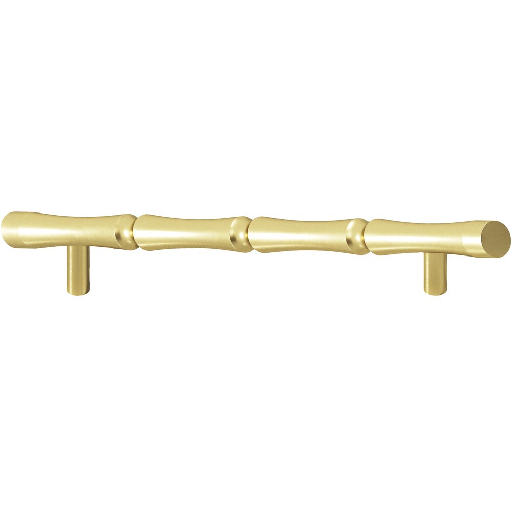 Colonial Bronze 9 1/2" Centers Bamboo Style Appliance Pull in Matte Satin Brass