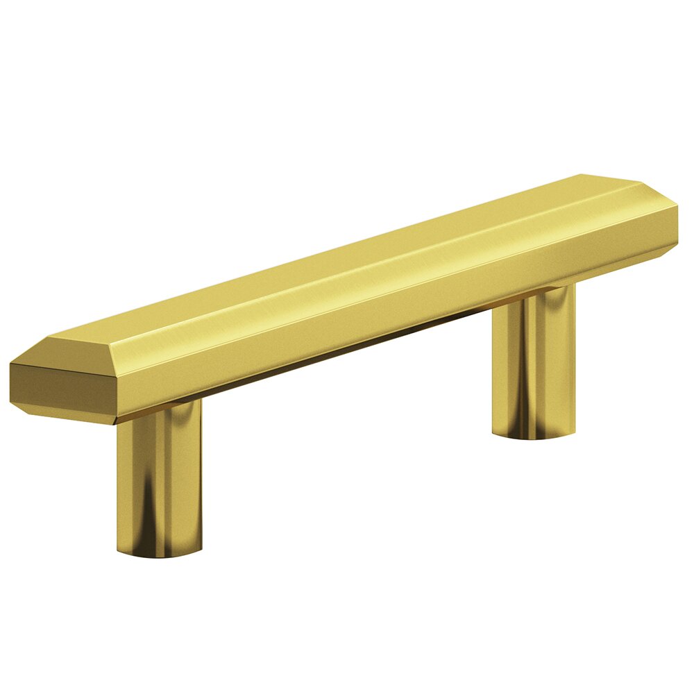 Colonial Bronze 4" Centers Beveled Pull in French Gold