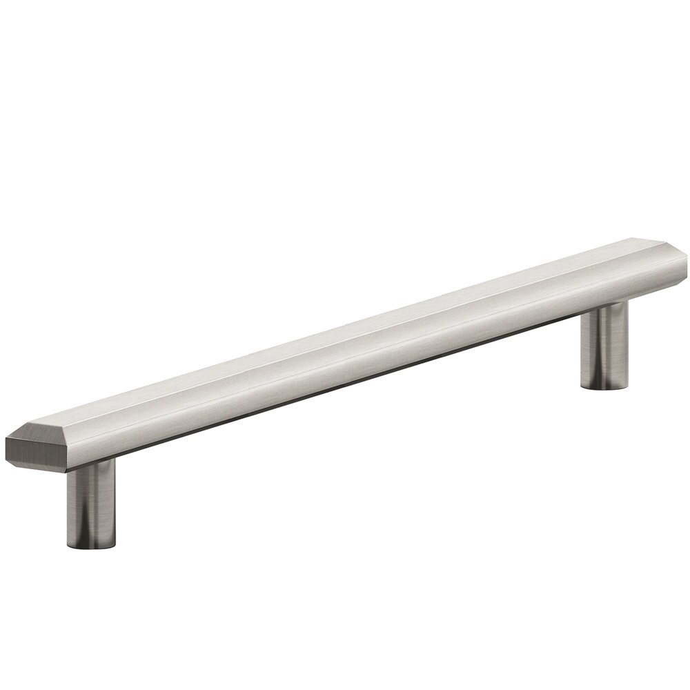 Colonial Bronze 8" Centers Beveled Appliance Pull in Satin Nickel