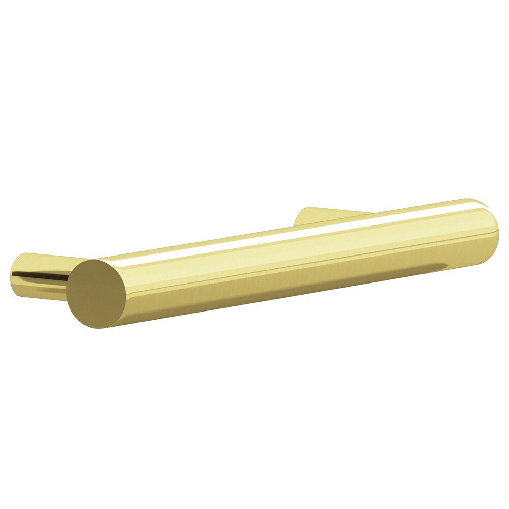 Colonial Bronze 3 1/2" Centers Pull in Polished Brass Unlacquered