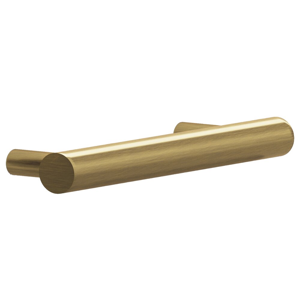 Colonial Bronze 3 1/2" Centers European Bar Pull in Antique Brass