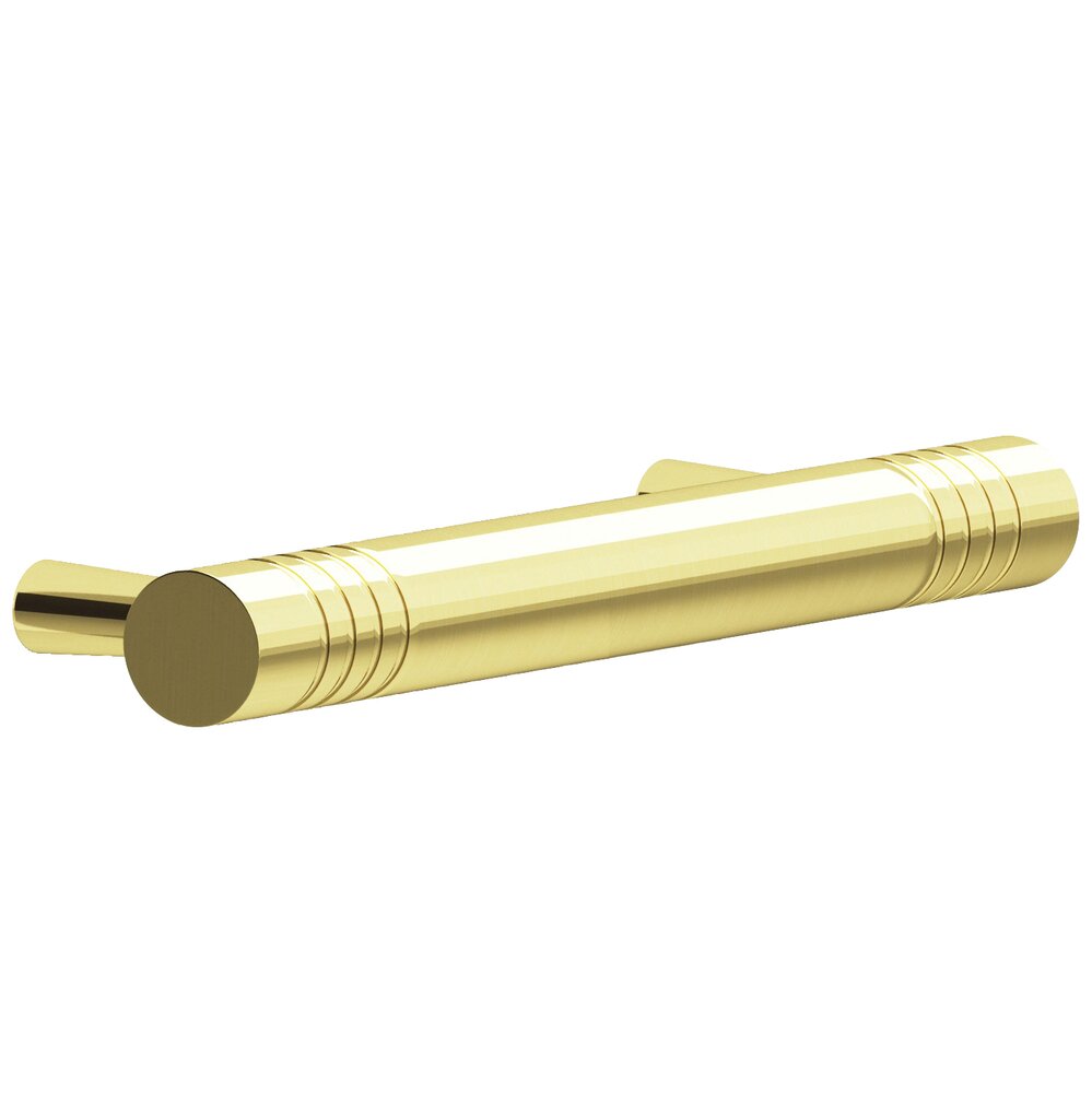 Colonial Bronze 3 1/2" Pull in Polished Brass Unlacquered