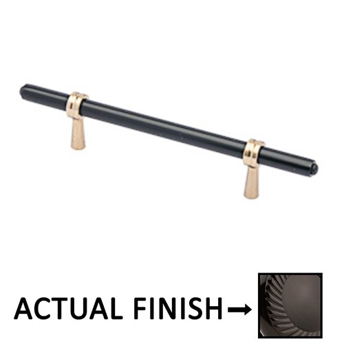 Colonial Bronze Adjustable Centers Pull in Satin Black
