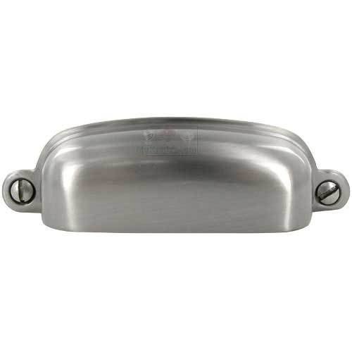 Colonial Bronze 3 1/2" Front Mount Cup Pull in Nickel Stainless