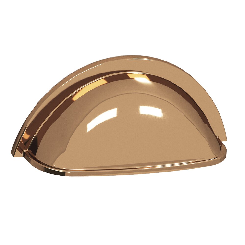 Colonial Bronze 3" Centers Round Cup Pull in Polished Bronze