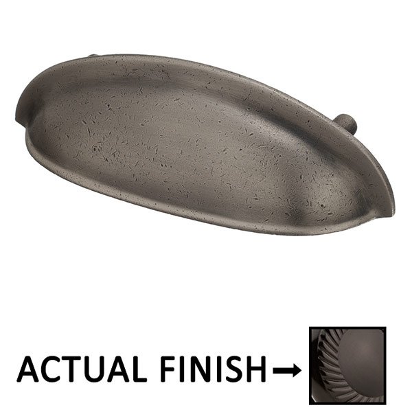 Colonial Bronze 3" Centers Oval Cup Pull in Satin Black