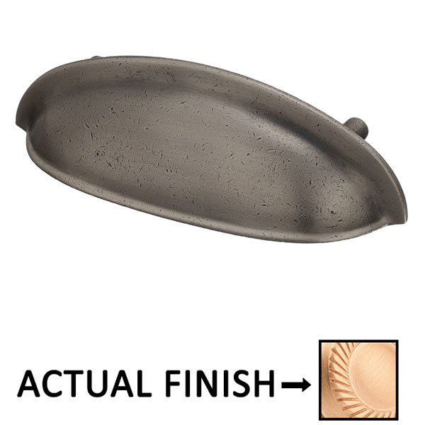 Colonial Bronze 3" Centers Oval Cup Pull in Matte Satin Bronze