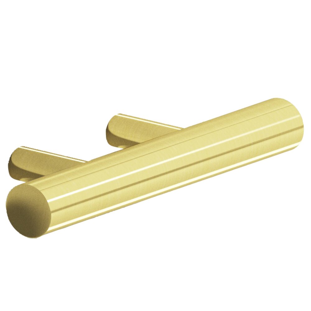 Colonial Bronze 1 1/2" Centers Shank Pull in Polished Brass