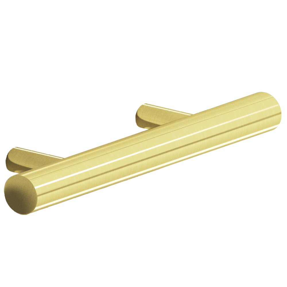 Colonial Bronze 2 1/2" Centers Shank Pull in Polished Brass Unlacquered