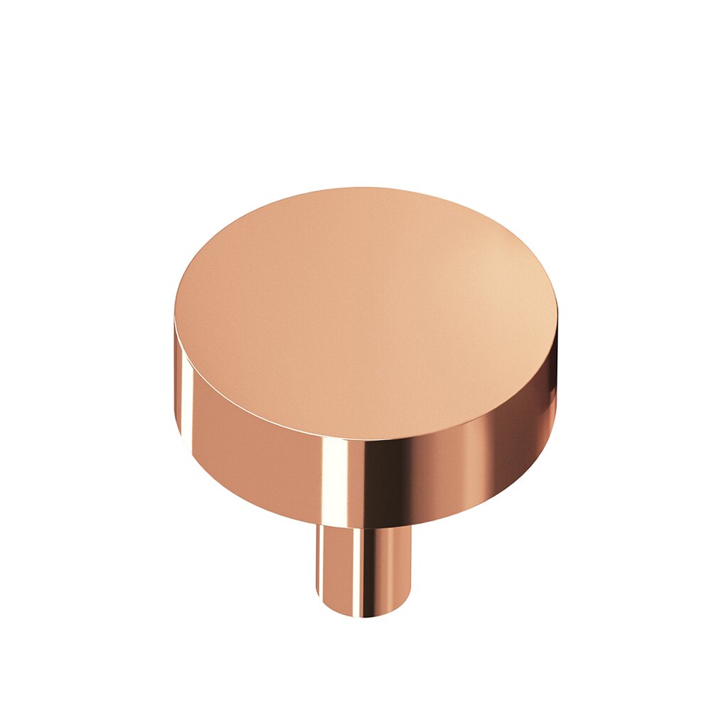 Colonial Bronze 1" Diameter Round Knob/Shank In Polished Copper